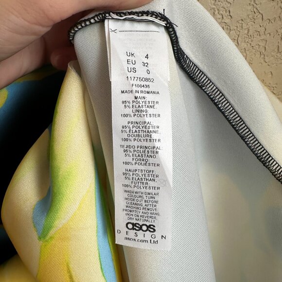 NWT ASOS DESIGN High-Low Plunge Maxi Dress in Bold Floral Print - Picture 14 of 16